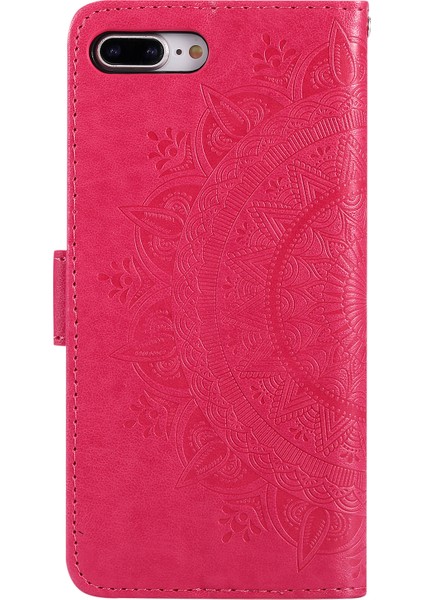 Iptal 8/7 Plus-Rose Için Çiçek Deri Cüzdan Telefon Kapağı (Yurt Dışından) modelleri