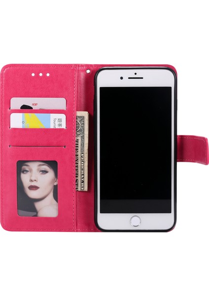 Iptal 8/7 Plus-Rose Için Çiçek Deri Cüzdan Telefon Kapağı (Yurt Dışından) fırsatları