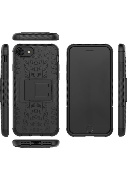 Apple iPhone Se Sea Lastik Pc+Tpu Hibrit Kabuk Kickstand-Black (Yurt Dışından) fiyatları