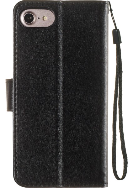 Apple iPhone Se-Black Için Cüzdan Deri Stand Mobil Telefon Kılıfı (Yurt Dışından)