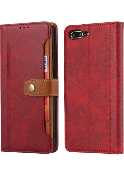 Apple iPhone Se Case-Red Için Deri Cüzdan Standı Koruyucu Kabuk (Yurt Dışından)