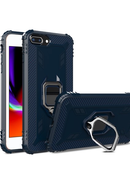 Parmak Yüzük Kickstand Koruyucu Tpu Kapağı [yerleşik Manyetik Metal Sac] Apple iPhone 7 Plus/8 Plus Için (Yurt Dışından)