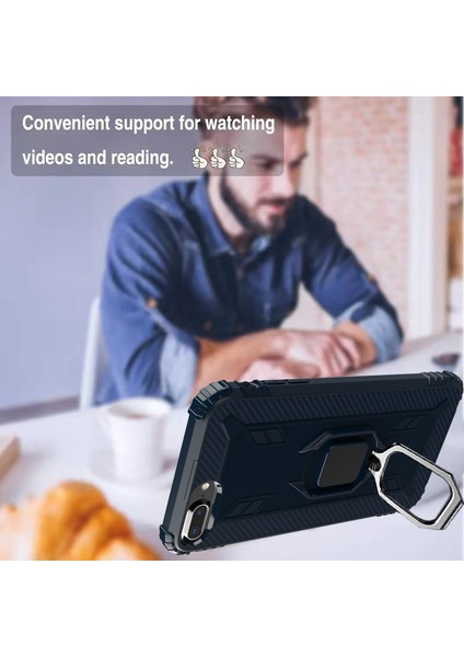 Parmak Yüzük Kickstand Koruyucu Tpu Kapağı [yerleşik Manyetik Metal Sac] Apple iPhone 7 Plus/8 Plus Için (Yurt Dışından) fiyatları