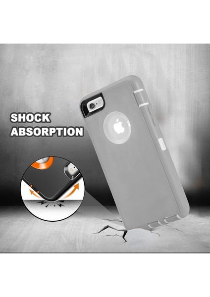 Apple iPhone 6s/6-White+Gri Için Şok Geçirmez Damla Geçirmez Toz Geçirmez Plastik+Tpu Combo Kabuğu (Yurt Dışından)