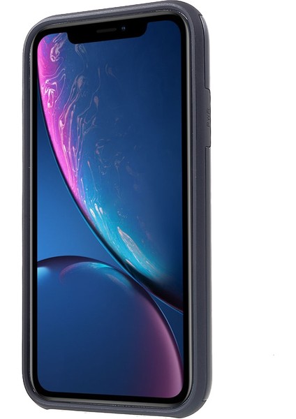 Apple iPhone Xr-Black Için Kart Yuvası ile Plastik+Tpu Hibrit Kapak (Yurt Dışından)