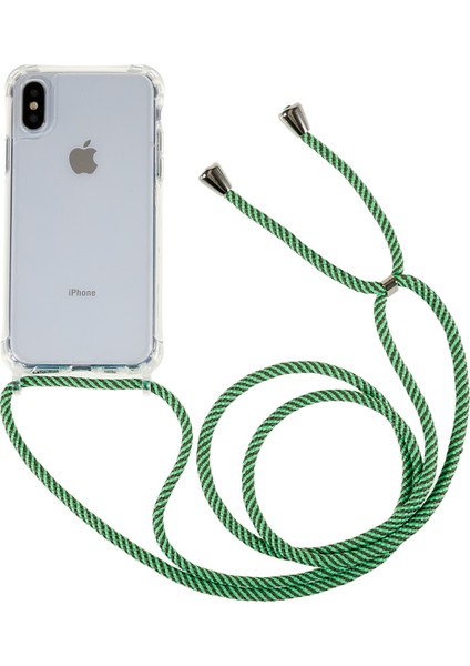 Apple iPhone X/xs Anti-Drop Tpu+Akrilik Telefon Kapağı Ayarlanabilir Kirkar Yeşili ile Şeffaf Kılıf (Yurt Dışından)
