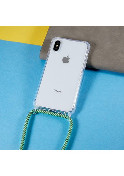 Apple iPhone X/xs Anti-Drop Tpu+Akrilik Telefon Kapağı Ayarlanabilir Kirkar Yeşili ile Şeffaf Kılıf (Yurt Dışından)