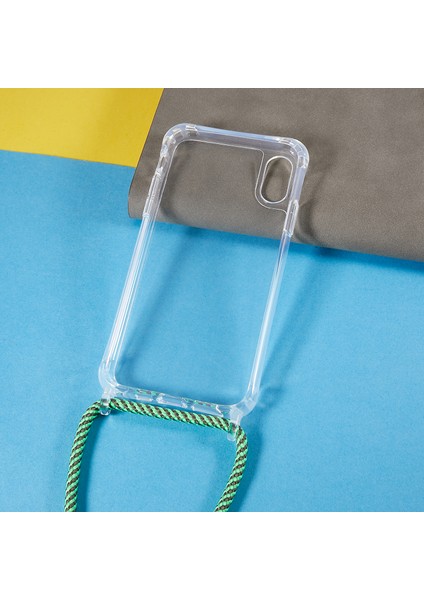 Apple iPhone X/xs Anti-Drop Tpu+Akrilik Telefon Kapağı Ayarlanabilir Kirkar Yeşili ile Şeffaf Kılıf (Yurt Dışından)