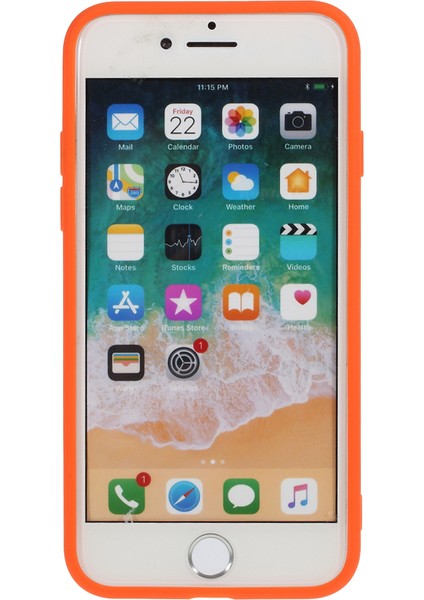 Apple iPhone 7/8/se-Orge Için Saf Renkli Mat Yumuşak Silikon Telefon Kasası (Yurt Dışından) modelleri