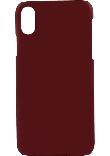 Apple iPhone X/xs Için Kauçuk Kaplama Plastik Arka Kapak-Wine Kırmızı (Yurt Dışından)