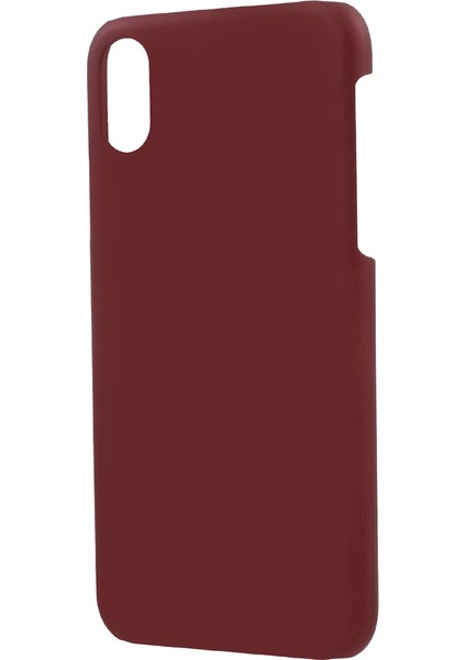 Apple iPhone X/xs Için Kauçuk Kaplama Plastik Arka Kapak-Wine Kırmızı (Yurt Dışından)