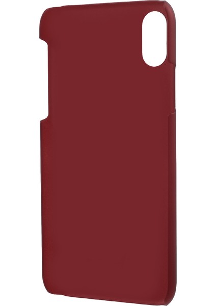 Apple iPhone X/xs Için Kauçuk Kaplama Plastik Arka Kapak-Wine Kırmızı (Yurt Dışından)