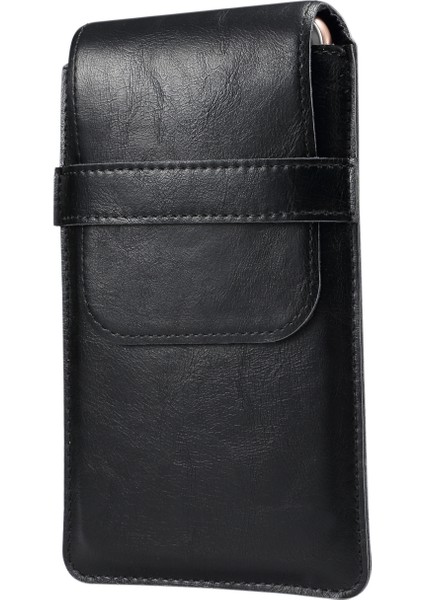 Bel Çanta Deri Telefon Torbası Cep Telefonu Çanta Çantası, 6.4-7.21 Inç Akıllı Telefonlar-Black (Yurt Dışından) fiyatları