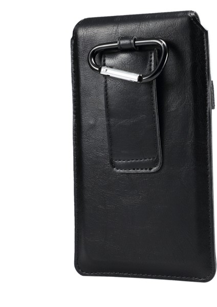 Bel Çanta Deri Telefon Torbası Cep Telefonu Çanta Çantası, 6.4-7.21 Inç Akıllı Telefonlar-Black (Yurt Dışından) modelleri