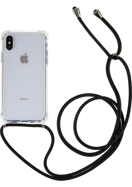 Apple iPhone X/xs Anti-Drop Tpu+Akrilik Telefon Kapağı Ayarlanabilir Kireç-Black ile Şeffaf Kılıf (Yurt Dışından)