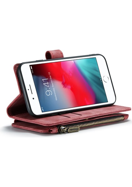 Birden Fazla Kart Yuvası Pu Deri Stand Cüzdan Kılıf Koruyucusu Apple iPhone Se-Red Için (Yurt Dışından) fırsatları