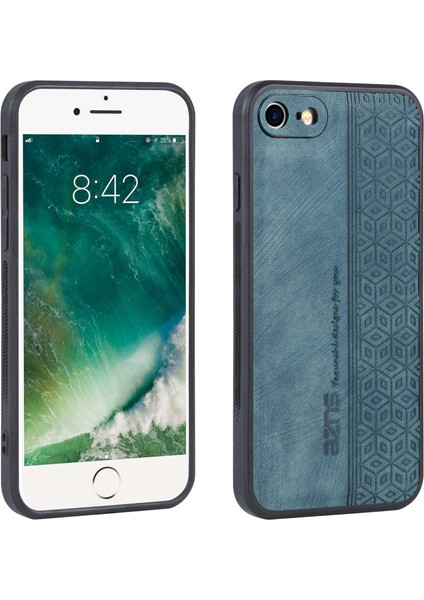 Apple iPhone 7/8 Baskılı Desen Telefon Kılıfı Damla Koşullu Pu Deri Kaplamalı Tpu Kapak Yeşili (Yurt Dışından)