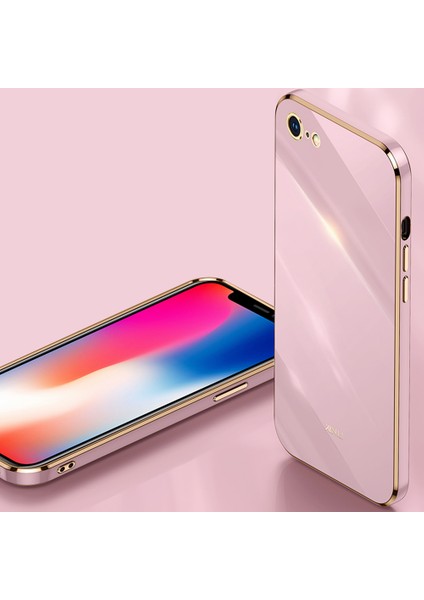 Apple iPhone Se Cep Telefonu Geri Kapak Hassas Lens Kesim Elektrapan Altın Kenar Esnek Tpu Kasa Mavisi (Yurt Dışından) modelleri