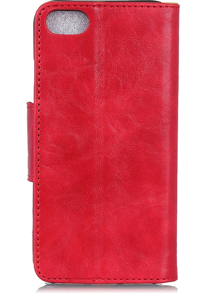 Apple iPhone Se-Red Için Crazy Horse Cüzdan Deri Stand Kılıfı (Yurt Dışından) modelleri