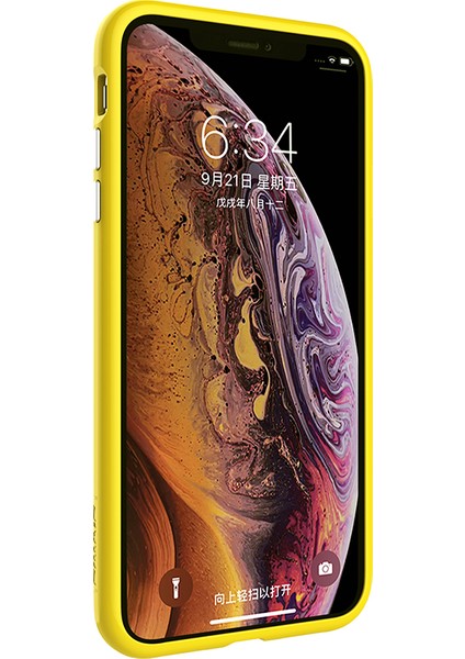 Apple iPhone Xr Için Kılıf [renkli Ayna Etkisi Geri Back 2.5d Temperli Cam+Manyetik Sert Pc] -Yellow (Yurt Dışından)