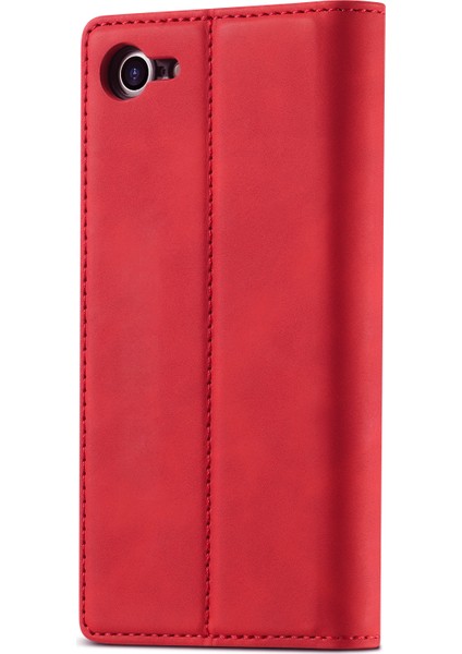 Apple iPhone Se-Red Için Güçlü Otomatik Emici Iş Tarzı Deri Telefon Kapak Kabuğu (Yurt Dışından) fiyatları
