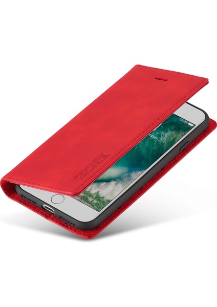 Apple iPhone Se-Red Için Güçlü Otomatik Emici Iş Tarzı Deri Telefon Kapak Kabuğu (Yurt Dışından) fırsatları