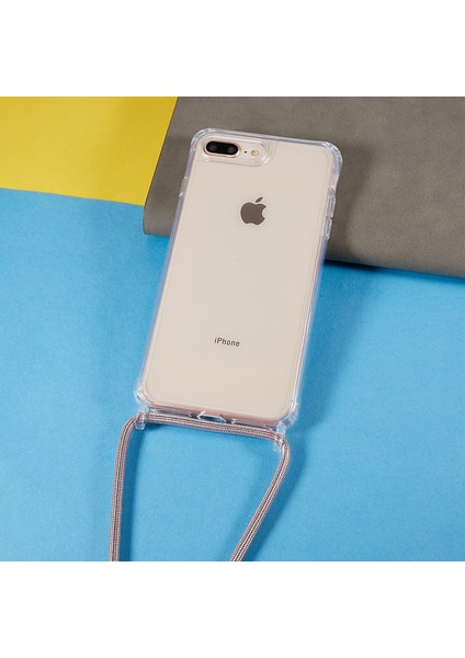 Apple iPhone 7 Plus/8 Plus Için Geri Kılıf, Açık Bump Döyesi Tpu+Acrililik Telefon Kapağı Lanyard-Rose Gold (Yurt Dışından) modelleri