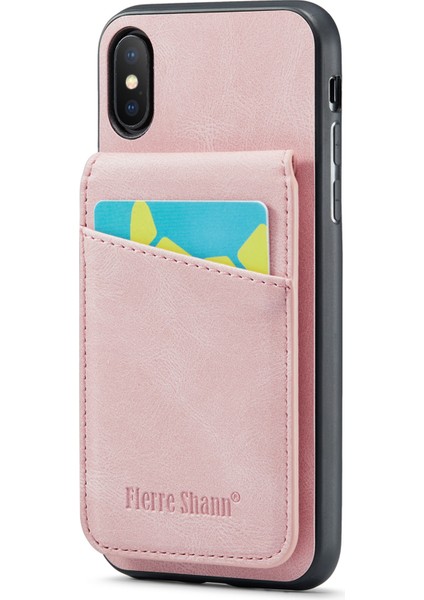 Apple iPhone Xs Max Pu Deri+Tpu Kapak Için Fıerre Shann Kıckandstel Telefon Kapı (Yurt Dışından)