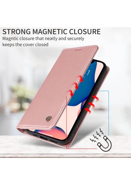 Apple iPhone 6 Manyetik Otomatik Kapanış Deri Kılıf Cüzdan Stand Anti-Çizelge Telefon Kapak Çizgi Altın (Yurt Dışından)