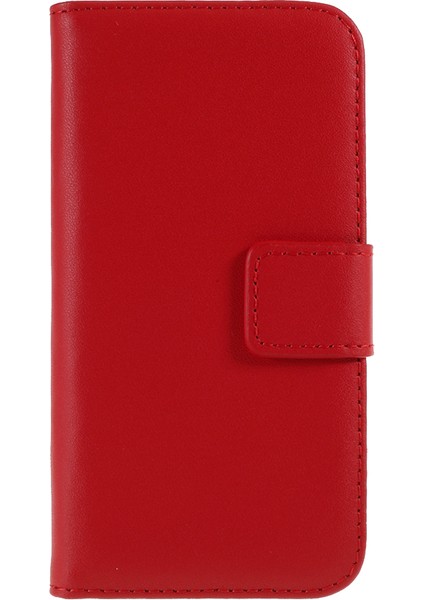 Apple iPhone Se 5s 5-Red Için Orijinal Deri Deri Manyetik Kredi Kartı Cüzdan Stili Folio Stand Kılıfı (Yurt Dışından)