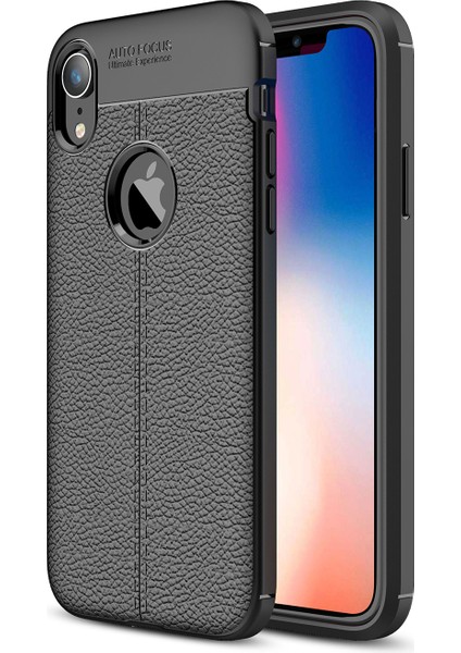 Litchi Doku Tpu Cep Telefonu Apple iPhone Xr-Black Için (Yurt Dışından)