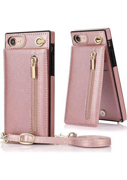 Dikey Flip Kickstand Tasarım Pu Deri Kaplamalı Tpu Telefon Hibrit Kılıf Apple iPhone Se Için Layard ile (Yurt Dışından)