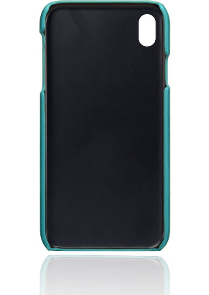 Apple iPhone Xr-Green Için Çift Kart Yuvaları Pu Deri Kaplı Pc Kılıfı (Yurt Dışından)