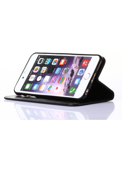 Apple iPhone 6s/6-Black Için Kelebek Çiçek Deri Cüzdan Kılıfı (Yurt Dışından)