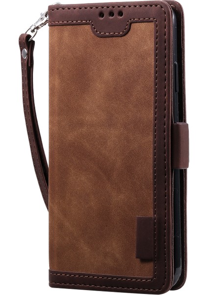 Apple iPhone Xr- Brown Için Vintage Ekleme Stili Cüzdan Stand Deri Kılıf (Yurt Dışından)