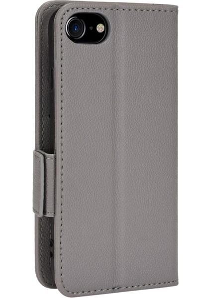 Apple iPhone Se Için Iyi Korunmuş Stand Cüzdanı Litchi Doku Pu Deri Kapak Tpu Iç Koruyucu Kılıf Baby-Baby (Yurt Dışından) modelleri