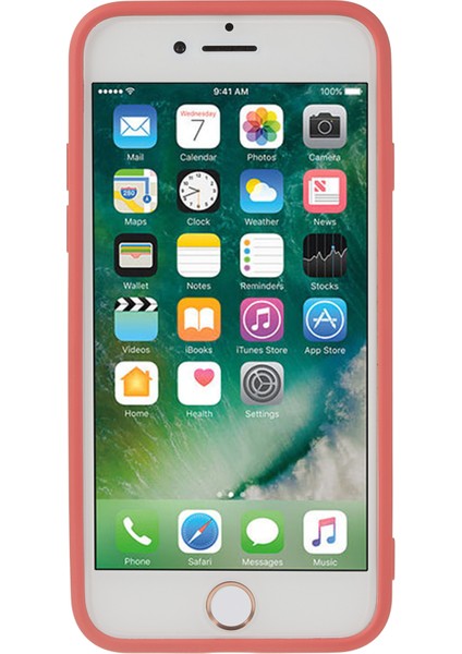 Apple iPhone 7/8 Çizgi Anti-Çizelge Elyaf Astarı Tpu Kapak Hawthorn Kırmızı (Yurt Dışından) fiyatları