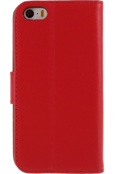 Apple iPhone Se 5s 5-Red Için Orijinal Deri Deri Manyetik Kredi Kartı Cüzdan Stili Folio Stand Kılıfı (Yurt Dışından) modelleri
