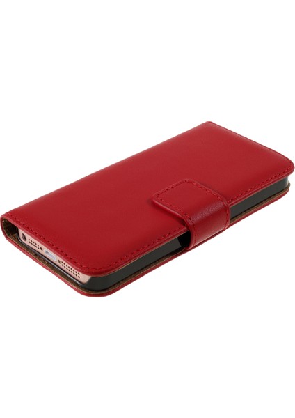 Apple iPhone Se 5s 5-Red Için Orijinal Deri Deri Manyetik Kredi Kartı Cüzdan Stili Folio Stand Kılıfı (Yurt Dışından) fırsatları