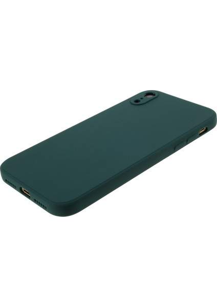 Apple iPhone Xr-Dark Green Için Mat Cilt Yumuşak Silikon Cep Telefonu Kılıfı (Yurt Dışından)