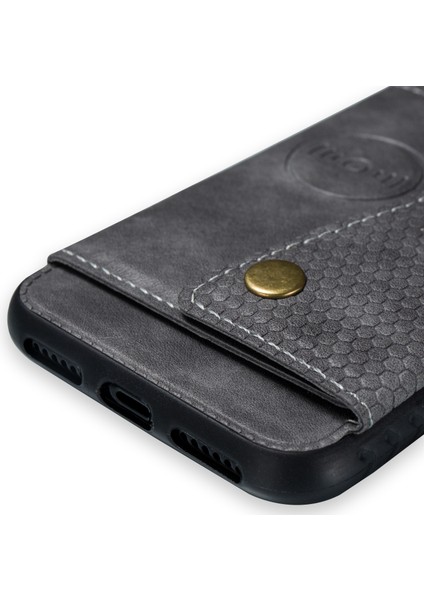 Kickstand Card Tutucu Pu Deri Kaplamalı Tpu Telefon Kabuğu Apple iPhone X/xs-Gre Için (Yurt Dışından)