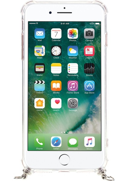 Apple iPhone Se Tpu+Akrilik+Tekstil Kayışı Fall Anti-Fall Kabuk Kırmızısı Için (Yurt Dışından)