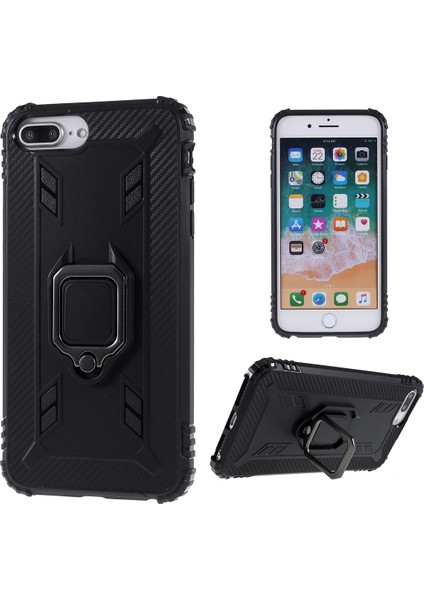 Apple Apple iPhone 6/6s-Black Için Parmak Kickstand Tpu Kılıfı [yerleşik Manyetik Metal Sac] (Yurt Dışından)