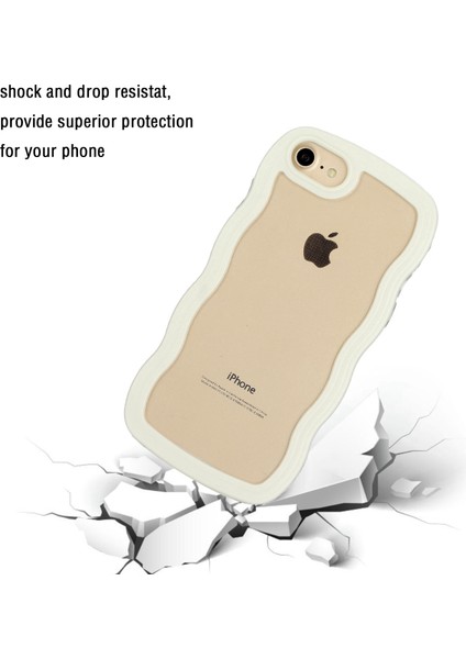 Apple iPhone Se Wavy Edge Pc+Tpu Telefon Kılıfı Renk Çerçevesi Şeffaf Arka Kapak-Beyaz (Yurt Dışından) fiyatları