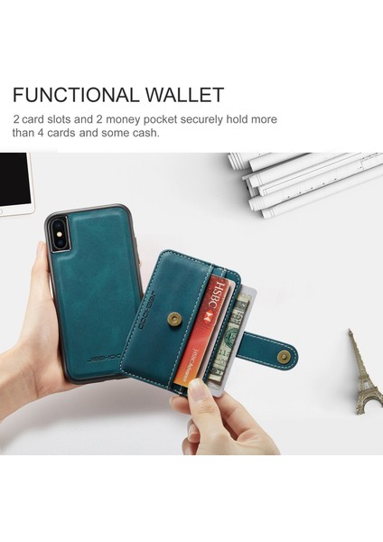 Apple iPhone Xs Için Max Telefon Vaka Vakası Şok Geçirmez Cüzdan Telefon Kapağı Koruyucu Destek Kablosuz Şarj/rfıd Blowing-Blue (Yurt Dışından) fırsatları