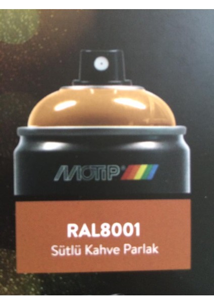 Motip Carat 400 ml Ral 8001 Sütlü Kahve Akrilik Sprey Boya