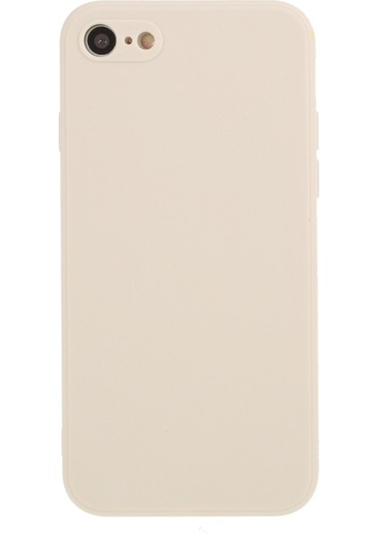 Apple iPhone 7/8/se-Beige Için Saf Renkli Mat Yumuşak Silikon Telefon Kasası (Yurt Dışından)