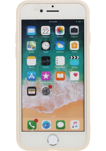 Apple iPhone 7/8/se-Beige Için Saf Renkli Mat Yumuşak Silikon Telefon Kasası (Yurt Dışından) modelleri