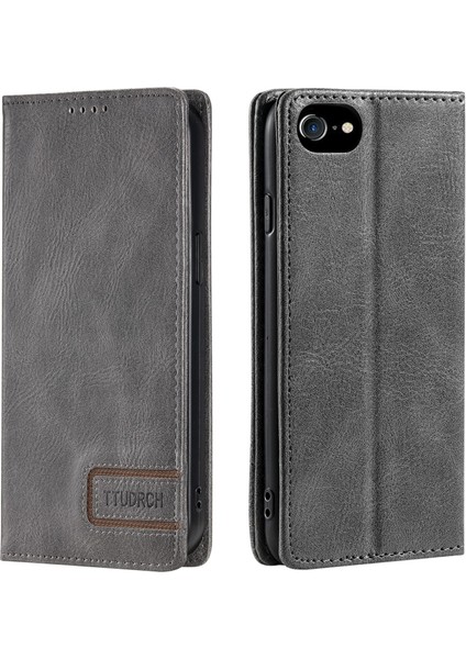 Ttudrch Style 007 Apple iPhone 6/6s Için Cüzdan Kılıfı Stand Rfıd Engelleme Deri Telefon Kapak Grey (Yurt Dışından)