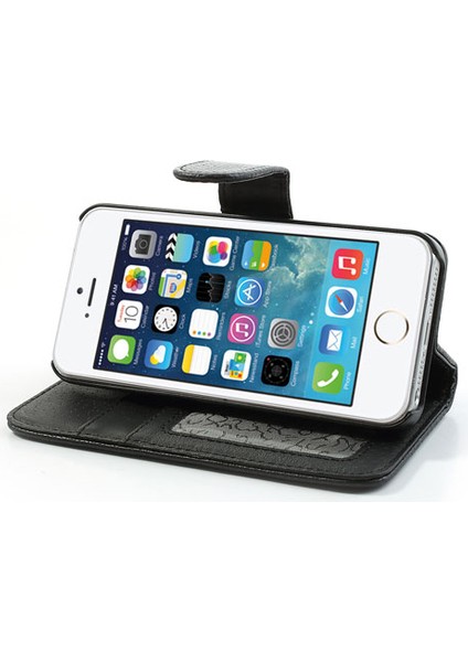 Litchi Cilt Deri Kart Tutucu Kılıfı Apple iPhone Se 5s 5-Black (Yurt Dışından) modelleri